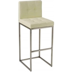 CLP Barkruk Edinburgh van roestvrijstal Creme