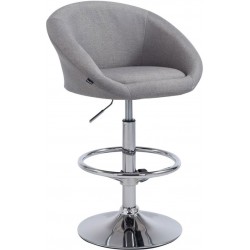 CLP Barkruk Miami V2 Stof Licht Grijs